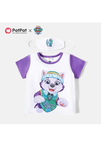 PAW Patrol Toddler Boy/Girl Colorblock Short-sleeve Tee and Face Mask