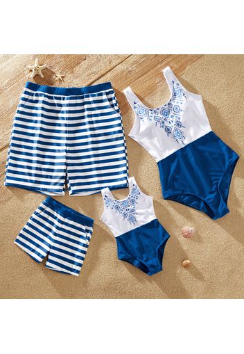 Stripe Print Boho Family Matching Swimsuits