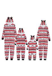 Mosaic Family Matching Deer Christmas Hooded Onesies Pajamas (Flame Resistant)