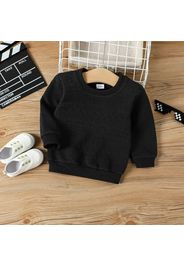 Toddler Boy Basic Solid Color Textured Pullover Sweatshirt