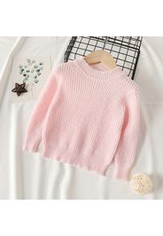 Toddler Girl Basic Solid Color Knit Sweater