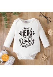 Baby Boy/Girl 95% Cotton Long-sleeve Letter Print Romper