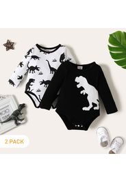 Baby Boy 95% Cotton Long-sleeve Dinosaur Print Romper