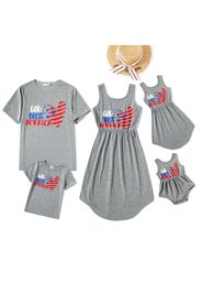 Mosaic Independence Day Letter Print Family Matching Sets