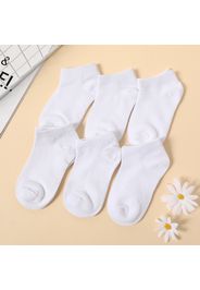 6-pairs Baby / Toddler / Kid Simple White Ankle Socks