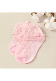 Baby / Toddler / Kid Lace Trim Pure Color Breathable Socks Dance Socks