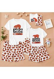 Bear and Letter Print Family Matching Pajamas (Flame Resistant)