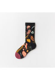 Women Cartoon Animal Plant Pattern Socks