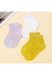 3-pack Baby / Toddler Pure Color Mesh Socks