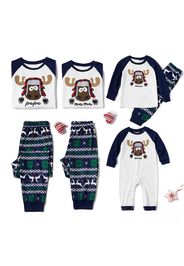 Christmas Family Moose Print Matching Pajamas Sets (Flame Resistant)