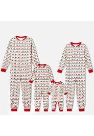 Christmas All Over String Lights Print Family Matching Long-sleeve Onesies Pajamas Sets (Flame Resistant)