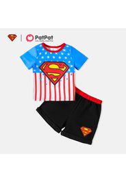 Justice League 2pcs Baby Boy Graphic Short-sleeve T-shirt and Shorts Set