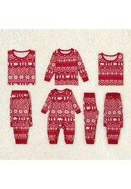 Traditional Christmas Print Family Matching Pajamas Sets（Flame resistant）