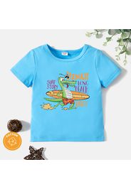 Toddler Boy Graphic Dinosaur and Letter Print  Short-sleeve Tee