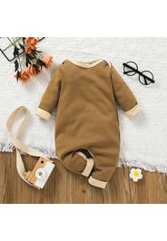 Baby Boy Solid/Striped Long-sleeve Cotton Jumpsuit