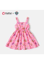 PAW Patrol Toddler Girl Allover Print Button Design Pink Tank Dress