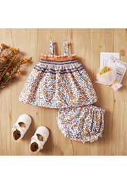 2pcs Baby Girl Allover Floral Print Cami Top and Shorts Set