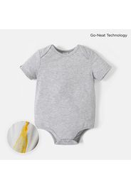 Go-Neat Water & Stain Resistant Eco Baby Boy/Girl Solid  Short-sleeve Romper