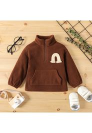 Baby Boy Rainbow Design Solid Long-sleeve Fleece Sweatshirt