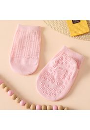 Baby / Toddler White Mesh Panel Non-slip Grip Socks