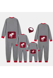 Family Matching Reindeer Christmas Onesies Pajamas Sets（Flame Resistant）