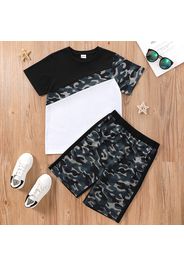 Trendy Kid Boy Colorblock Camouflage Set