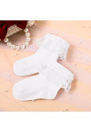 Baby / Toddler / Kid Lace Trim White Princess Socks