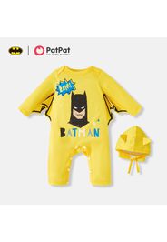 Justice League 2pcs Baby Boy/Girl Graphic Print Long-sleeve Jumpsuit with Hat Set