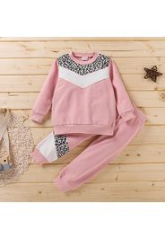 2-piece Baby / Toddler Leopard Splice Pullover and Pants Set