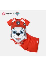 PAW Patrol 2pcs Little Boy/Girl Short-sleeve Graphic Romper and Shorts Set