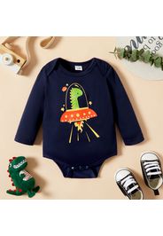 Baby Boy Cartoon Dinosaur Print Long-sleeve Romper