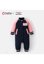 Baby Shark Cotton Front Buttons Long-sleeve Jumpsuit for Baby Boy/Girl