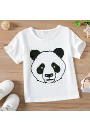 Kid Boy Animal Panda Print Casual Short-sleeve Tee