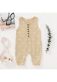 Baby Boy 95% Cotton Sleeveless Print/Striped/Solid Button Tank Jumpsuit