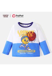 Looney Tunes Toddler Girl/Boy Letter Balls Print Colorblock Long-sleeve Tee