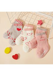 3-pack Baby / Toddler Multi-style Print Thick Terry Non-slip Socks