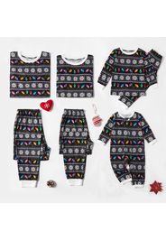 Christmas Colorful Lantern Family Matching Pajamas Sets (Flame Resistant)