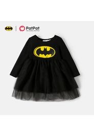 Batman Toddler Girl  Black Mesh Dress and Allover Hooded Cloak/Coat