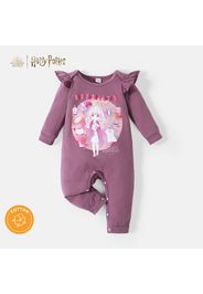 Harry Potter Baby Girl Graphic Ruffle Long-sleeve Cotton Jumpsuit