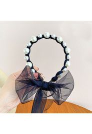 Pearl Streamer Long Ribbon Headband for Girls