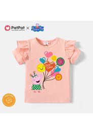 Peppa Pig Toddler Girl Balloon Print Short-sleeve Cotton Tee