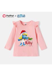 Smurfs Toddler Girl 100% Cotton Christmas Graphic Tee