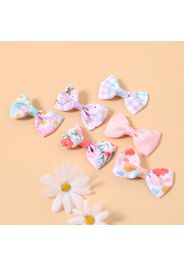 6-pack Fruit Flower Pattern Ribbed Hair Clip for Girls