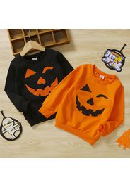 Toddler Girl Halloween Pumpkin Print Pullover Sweatshirt