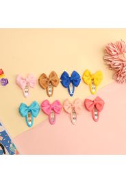 8-pack Ribbed Bowknot Hair Clip for Girls