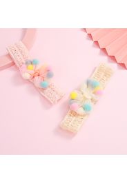 Net Yarn Bow Butterfly Colorful Ball Headband for Newborn