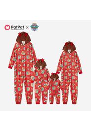 PAW Patrol 3D Antler Allover Hooded Christmas Family Matching Onesies Pajamas