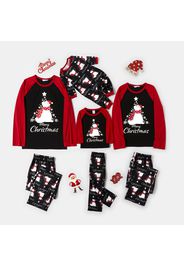 Christmas and Snowman Letter Print Family Matching Raglan Long-sleeve Pajamas Sets(Flame Resistant)