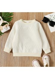 Toddler Boy Basic Solid Color Textured Pullover Sweatshirt