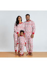 Christmas Reindeer and Snowflake Patterned Family Matching Pajamas Sets(Flame Resistant)